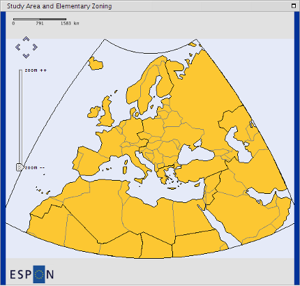 EUROMED study area geometry template overview